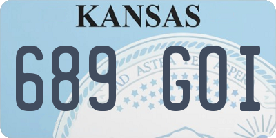 KS license plate 689GOI