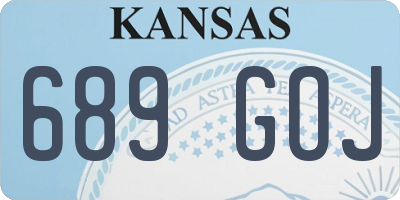 KS license plate 689GOJ
