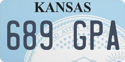 KS license plate 689GPA