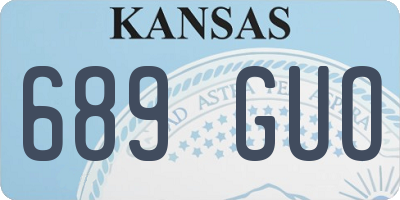 KS license plate 689GUO