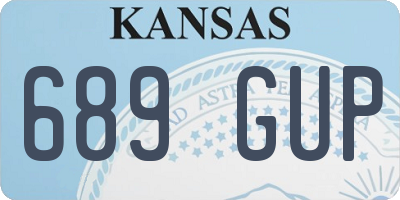 KS license plate 689GUP