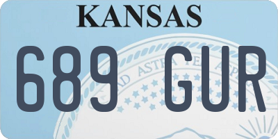 KS license plate 689GUR