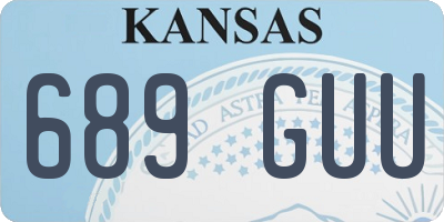 KS license plate 689GUU
