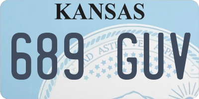 KS license plate 689GUV