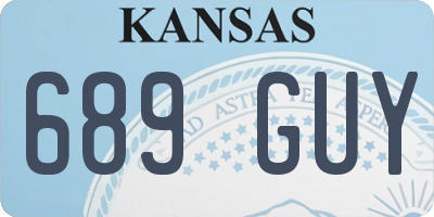 KS license plate 689GUY