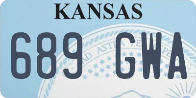 KS license plate 689GWA