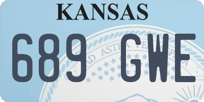 KS license plate 689GWE