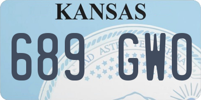 KS license plate 689GWO
