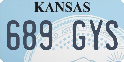 KS license plate 689GYS