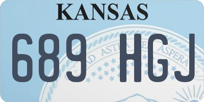 KS license plate 689HGJ
