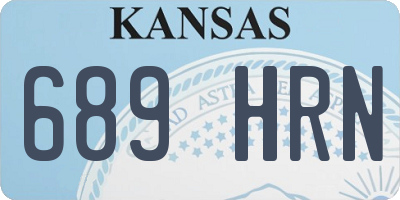 KS license plate 689HRN