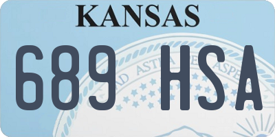 KS license plate 689HSA