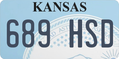 KS license plate 689HSD