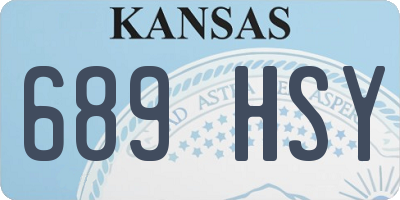 KS license plate 689HSY