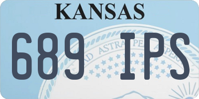 KS license plate 689IPS