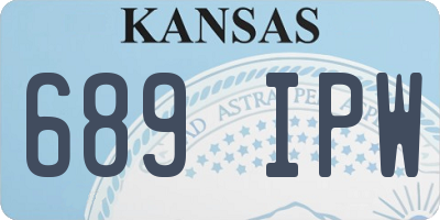 KS license plate 689IPW