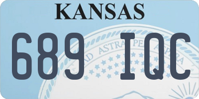 KS license plate 689IQC