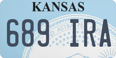 KS license plate 689IRA