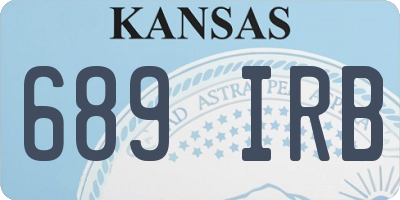 KS license plate 689IRB