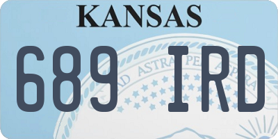 KS license plate 689IRD