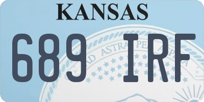 KS license plate 689IRF