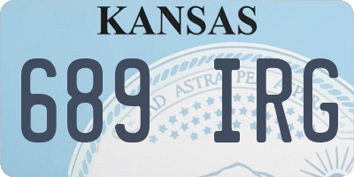 KS license plate 689IRG