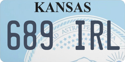 KS license plate 689IRL