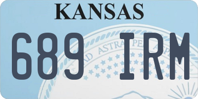 KS license plate 689IRM