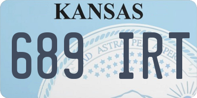 KS license plate 689IRT