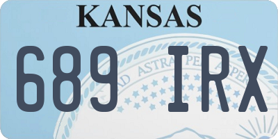 KS license plate 689IRX