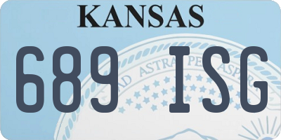 KS license plate 689ISG