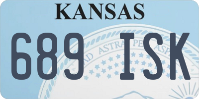 KS license plate 689ISK