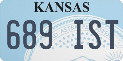KS license plate 689IST