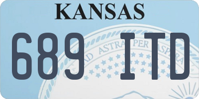 KS license plate 689ITD