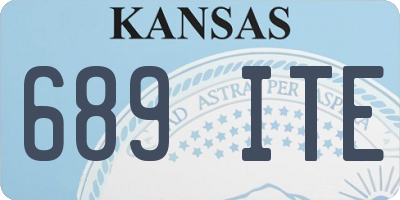 KS license plate 689ITE