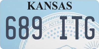 KS license plate 689ITG