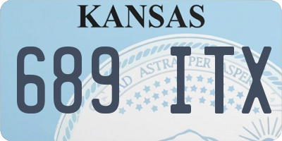 KS license plate 689ITX