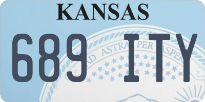 KS license plate 689ITY