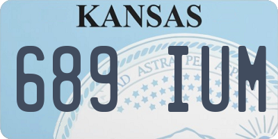 KS license plate 689IUM