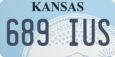 KS license plate 689IUS