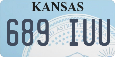 KS license plate 689IUU