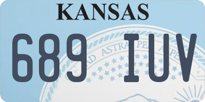 KS license plate 689IUV