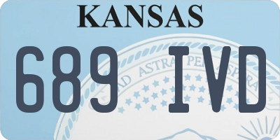 KS license plate 689IVD