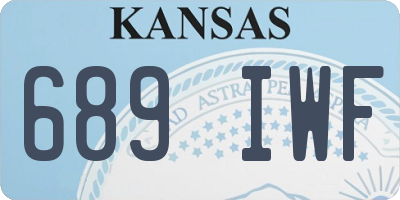 KS license plate 689IWF