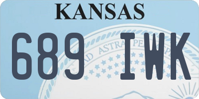 KS license plate 689IWK