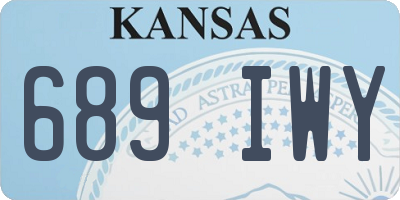KS license plate 689IWY
