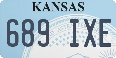 KS license plate 689IXE