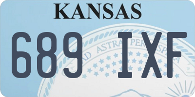 KS license plate 689IXF