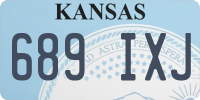 KS license plate 689IXJ