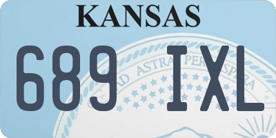 KS license plate 689IXL